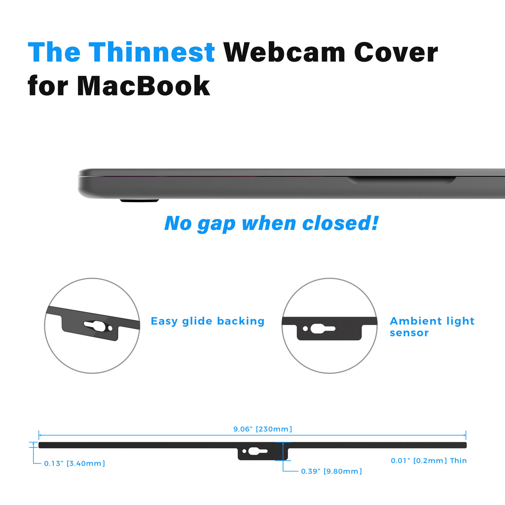 Eyebloc Webcam Cover for MacBook 2022 - Notch Series - Eyebloc