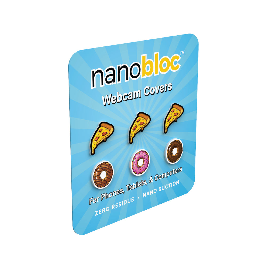 Nanobloc Universal Webcam Cover - Emoji Pizza Donut Pack - Eyebloc